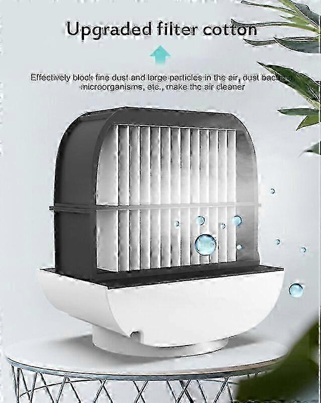 Mini USB 7 Color Humidifying Negative Ion Air Conditioner Cooling Fan