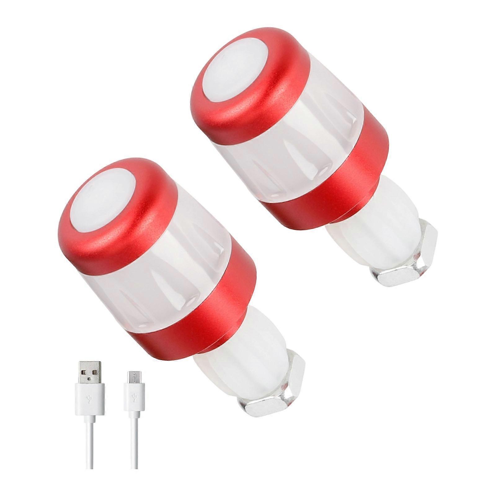 Quick Install Bike Handlebar Safety Lamp LED High Brightness Turn Handle Light Bar End Safety Warning Light Enduring  red white