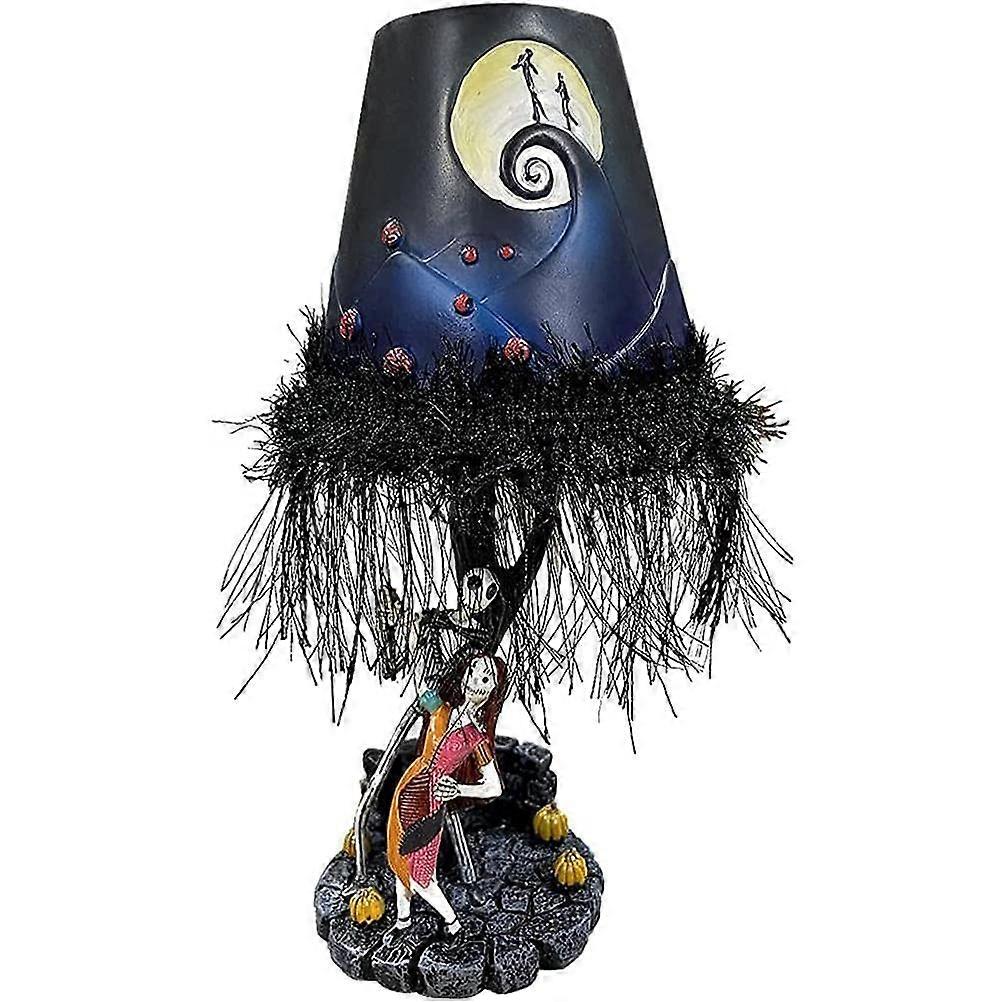 Halloween Table Lamp Moonlight Resin Figure Model Tassel LED Desktop Decoration