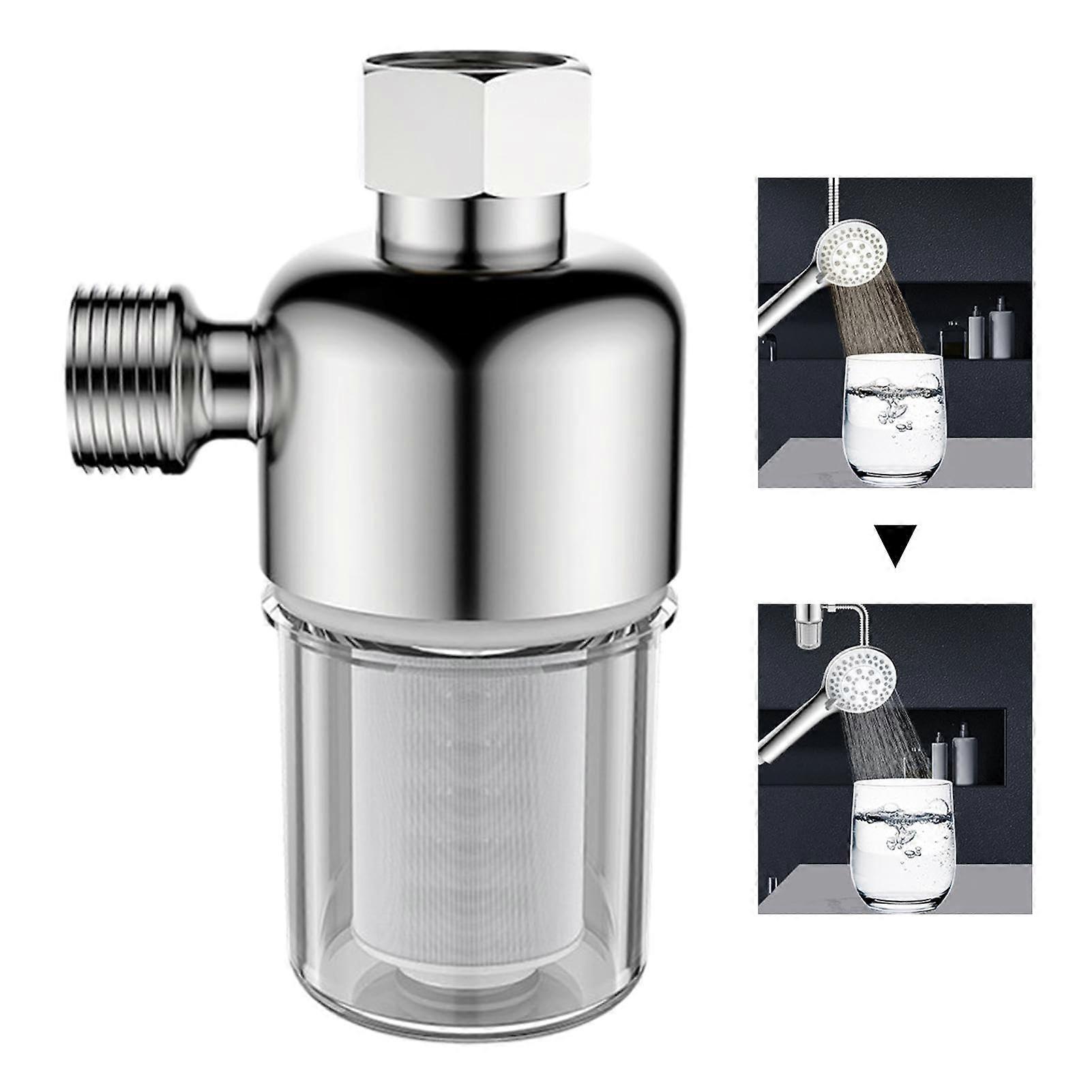 Water Heater Pre-Filter for Shower - Stainless Steel Multipurpose Leak-Proof Filter Compatible with All Standard Faucets