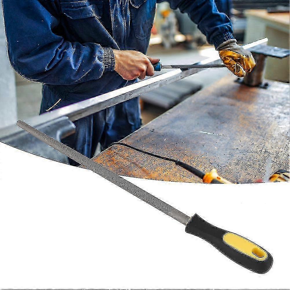 12in Round Mill Steel File Rasp with Handle Coarse Teeth Tool z