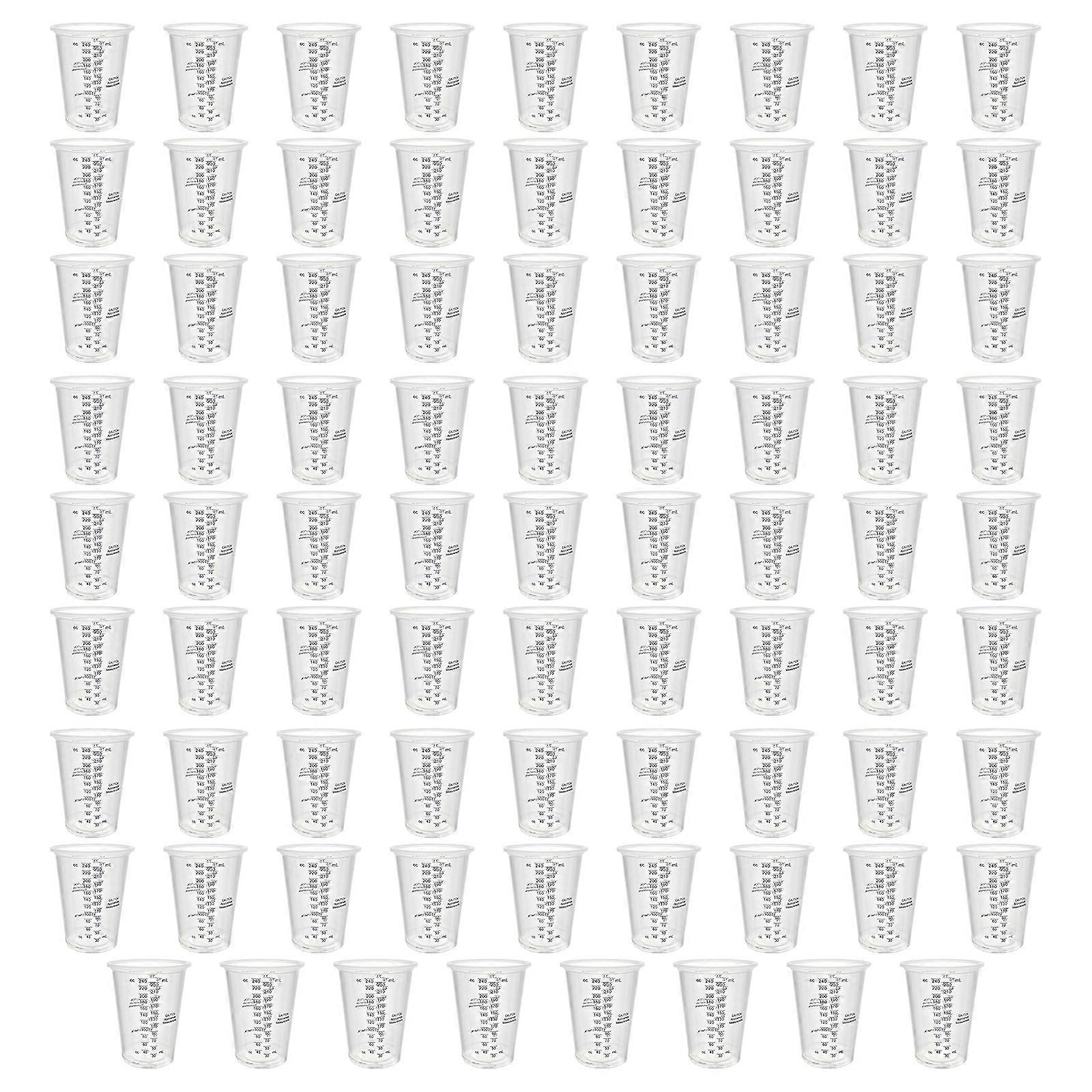 Flexible Mixing Cups with Measurements Practical Clear Plastic Cups for Mixing Paint Epoxy Resin Kitchen Measurements Multicolor