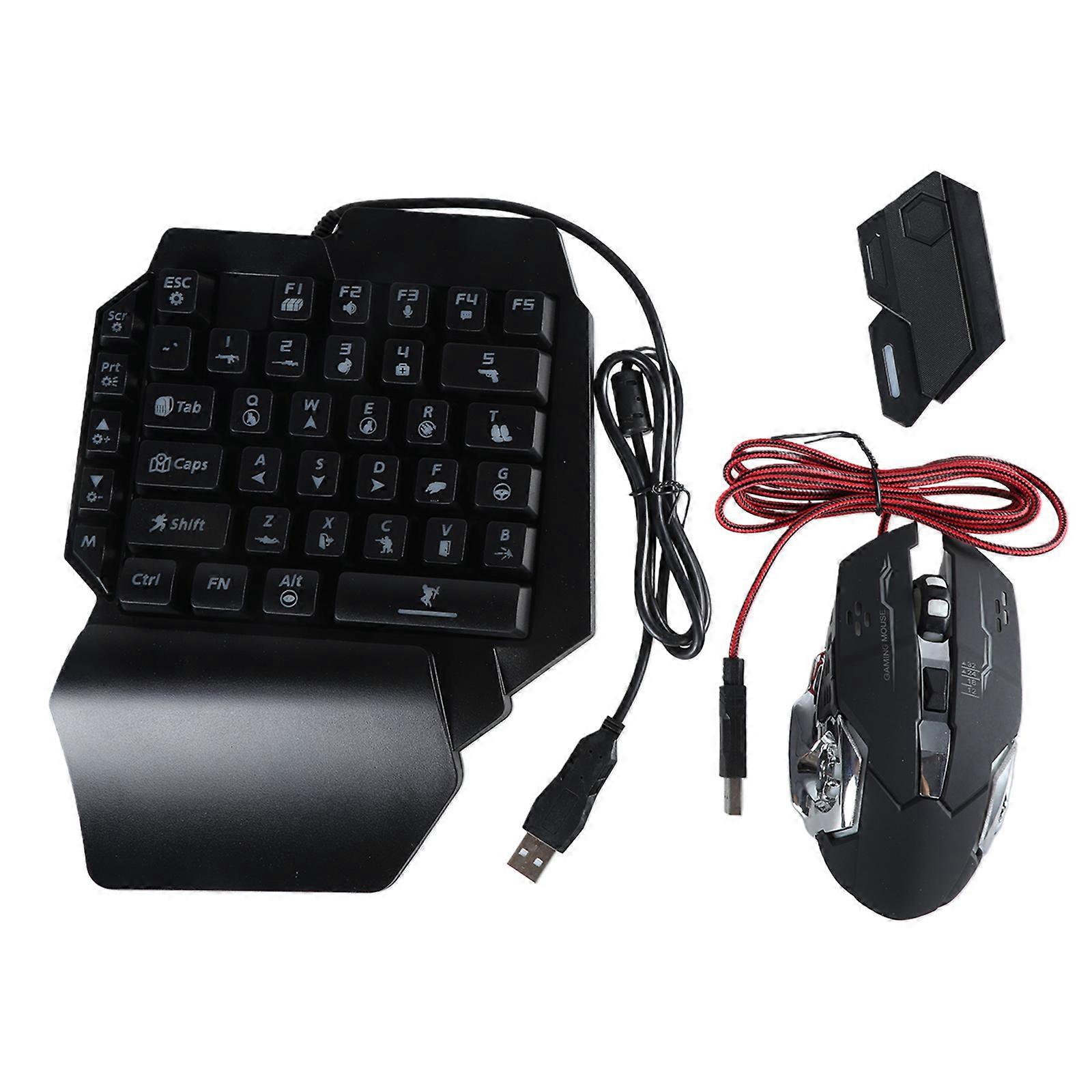 Gaming Keyboard Mouse Converter Gamepad Mobile Controller Keyboard Mouse Adapter Converter Bluetooth-compatible Multicolor