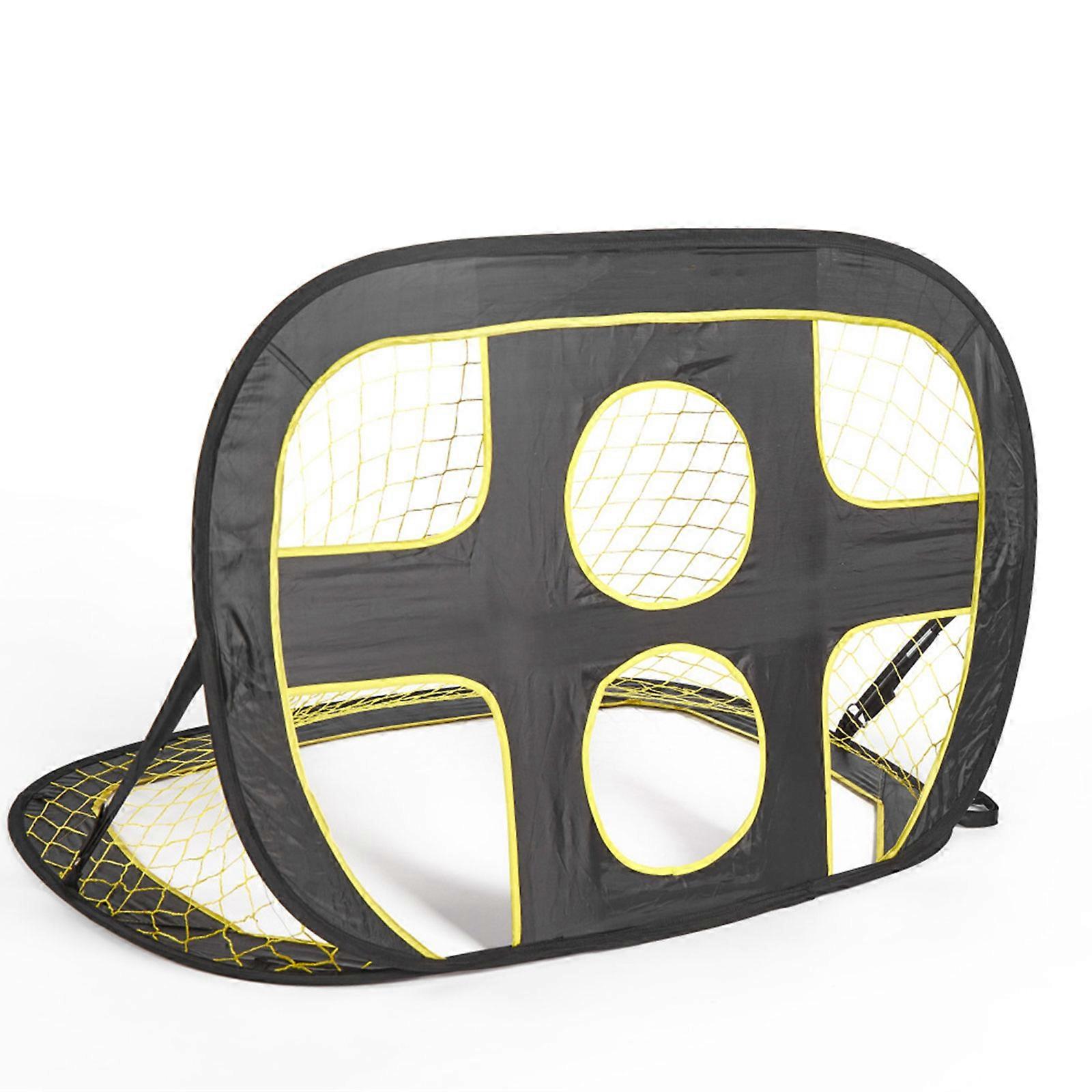 2 In 1 Football Goal Posts for Kids Poped up Goal Children Targets Goal Net Foldable Soccer Goal Net Football Training Multicolor