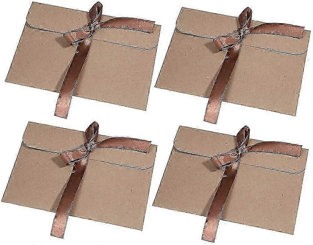 Set Of 30 Premium Retro Envelopes With Ribbons Handmade