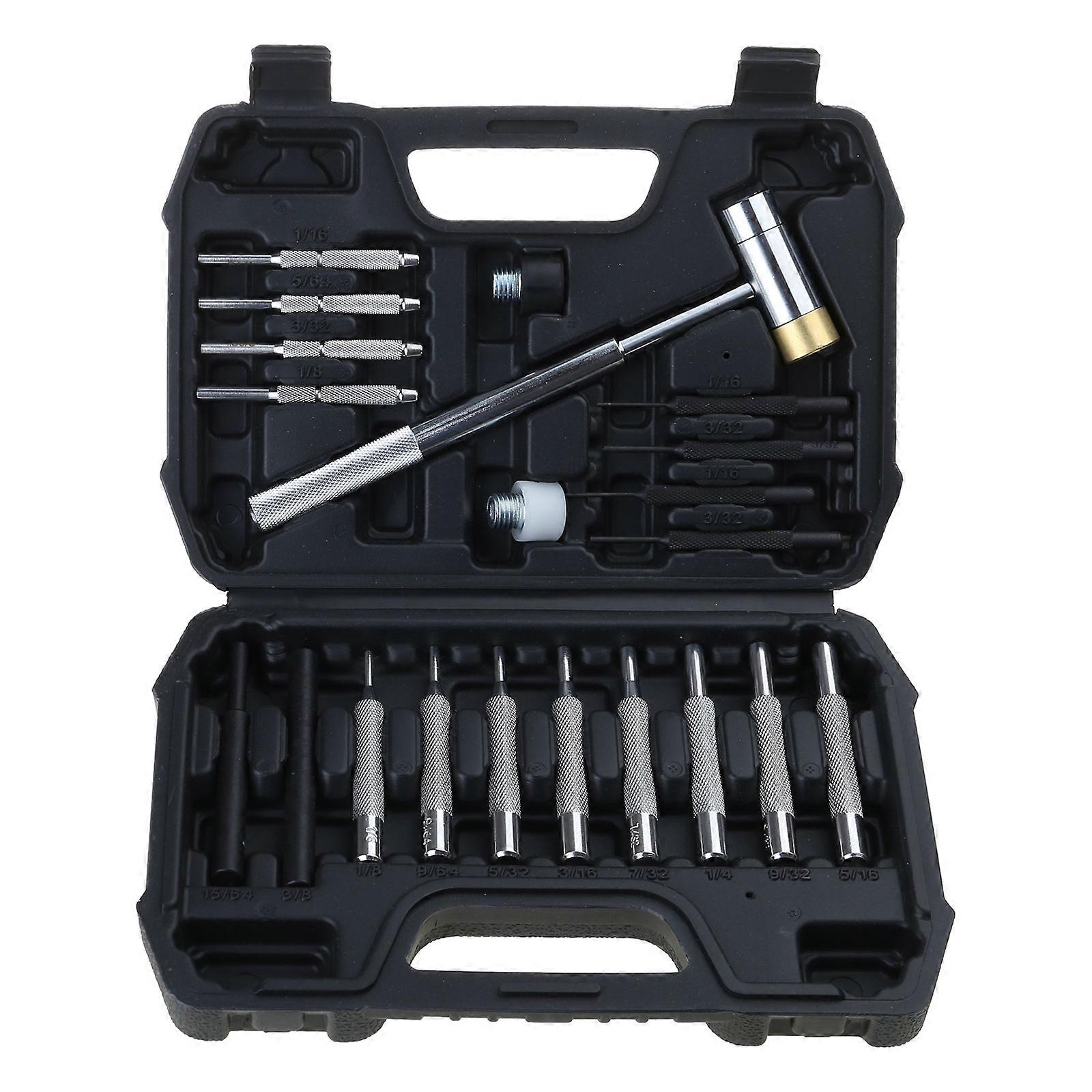 Punch Set, Pin Punches Punch Tool, Roll Pin Punch Set Double-Faced Hammers Gunsmithing Punch Hand Tool Set Multicolor