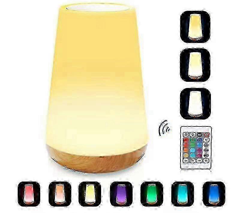 Rechargeable Color Changing LED Bedside Night Light with Touchscreen Controls