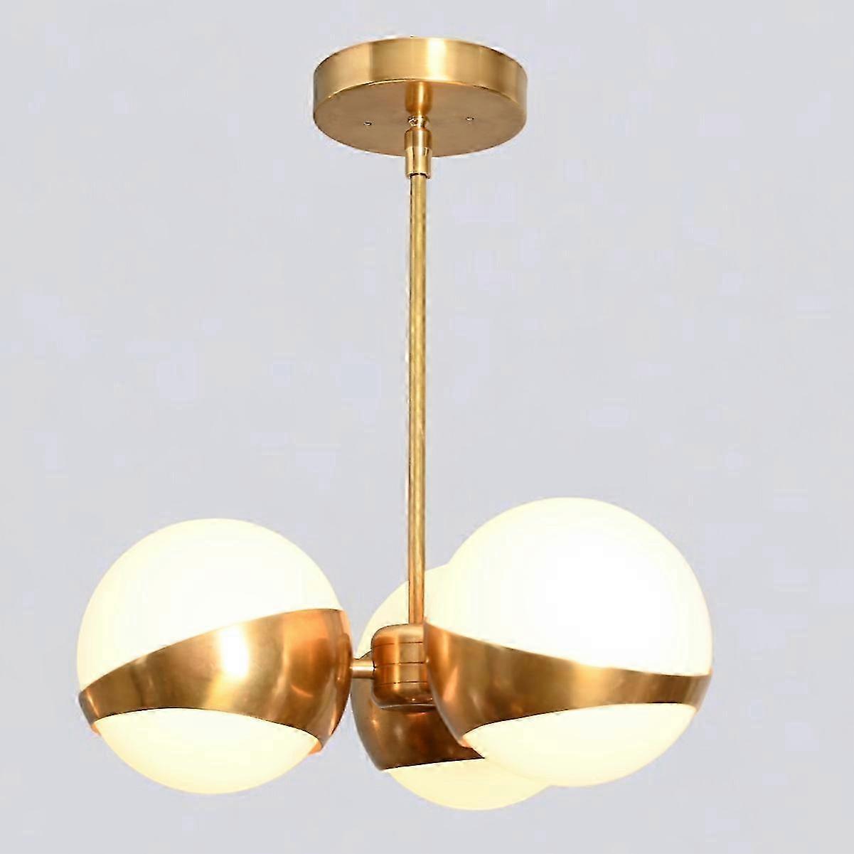 Handcrafted 3-light Glass Globe Sputnik Chandelier, Bright And Stylish