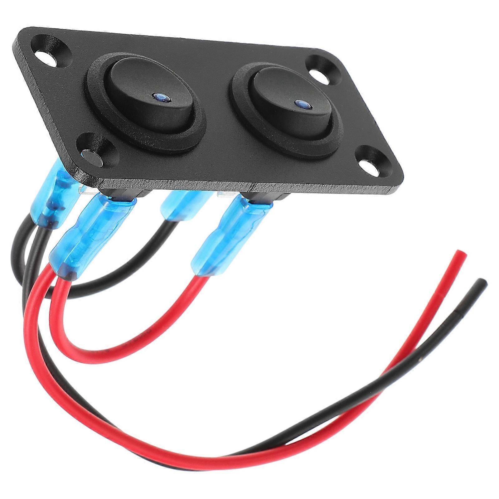 Boat Switch Panel Rocker Switch Panel For Control Stable Materials 7.30X7.00X3.50Cm 1Pack