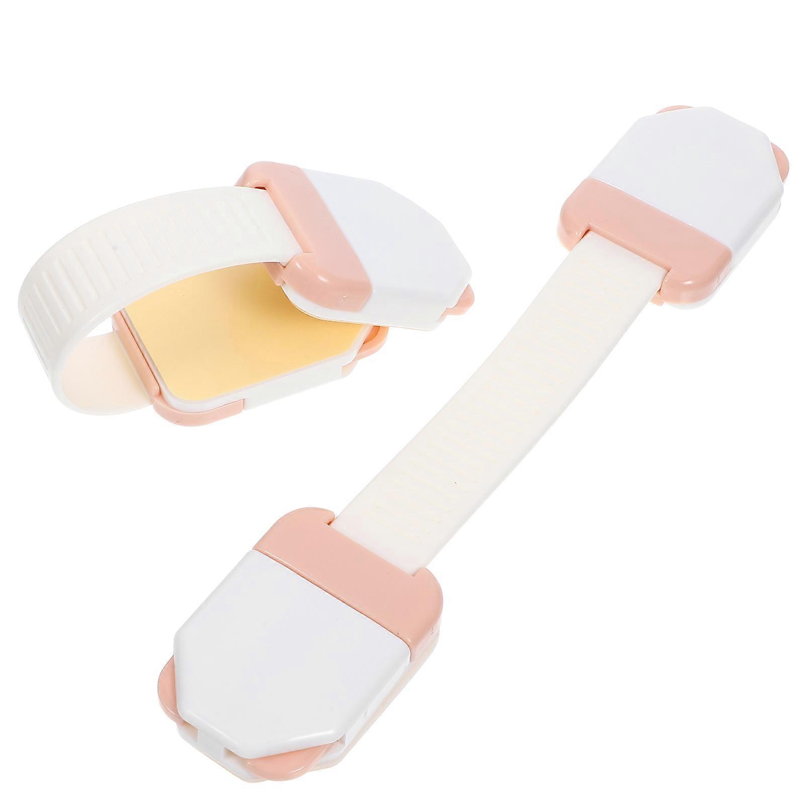 2Pcs Baby Locks to Prevent Access to Dangerous Items in Pink Abs Plus Pe for Child Safety in Home Occasions
