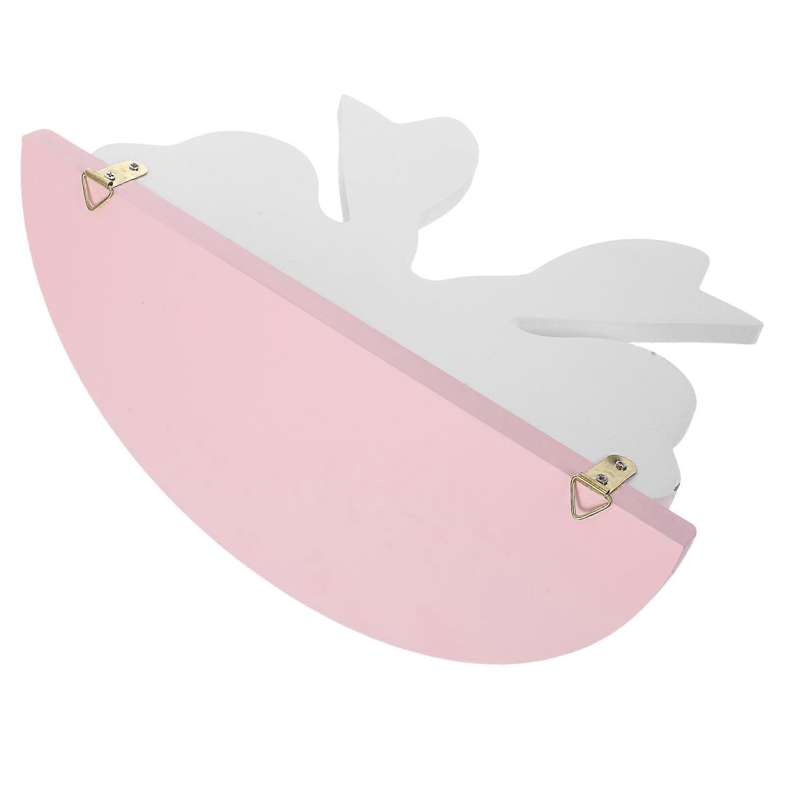 Bow Shaped Wooden Floating Shelves for Wall Mounted Rustic Storage Rack