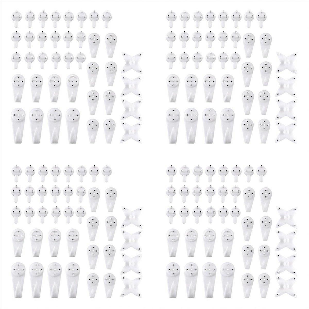 40Pcs Nail Screws Wall Hooks Picture Hangers