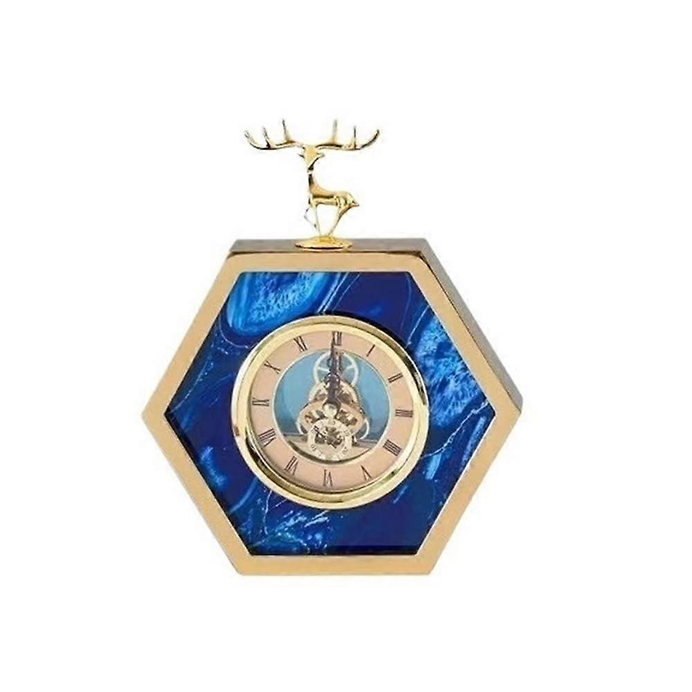 Vintage Metal Table Clock for Mantel Shelf and Desktop, Retro Home Decoration Timepiece