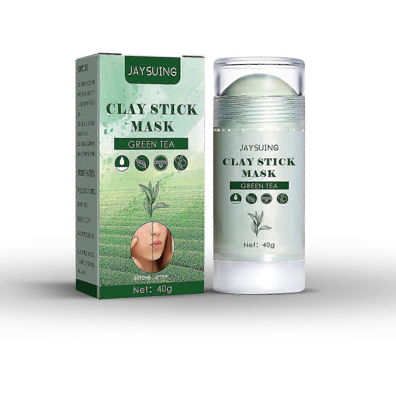 Green Tea Clay Stick Mask for Deep Cleansing, Blackhead Removal  AntiAging  Oily Skin Solution