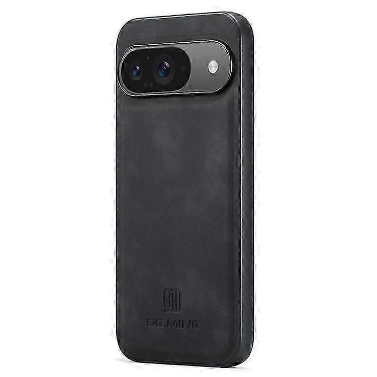 DG.MING Compatible For Google Pixel 9 / Pixel 9 Pro Case PU Leather Covered PC+TPU Hybrid Phone Shell