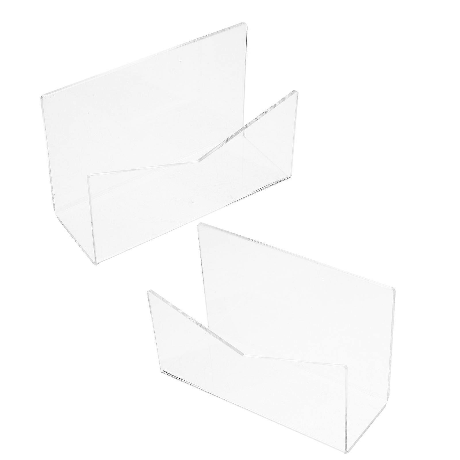 Acrylic Mail Organizer Clear Envelope Holder for Desk Storage 2Pcs