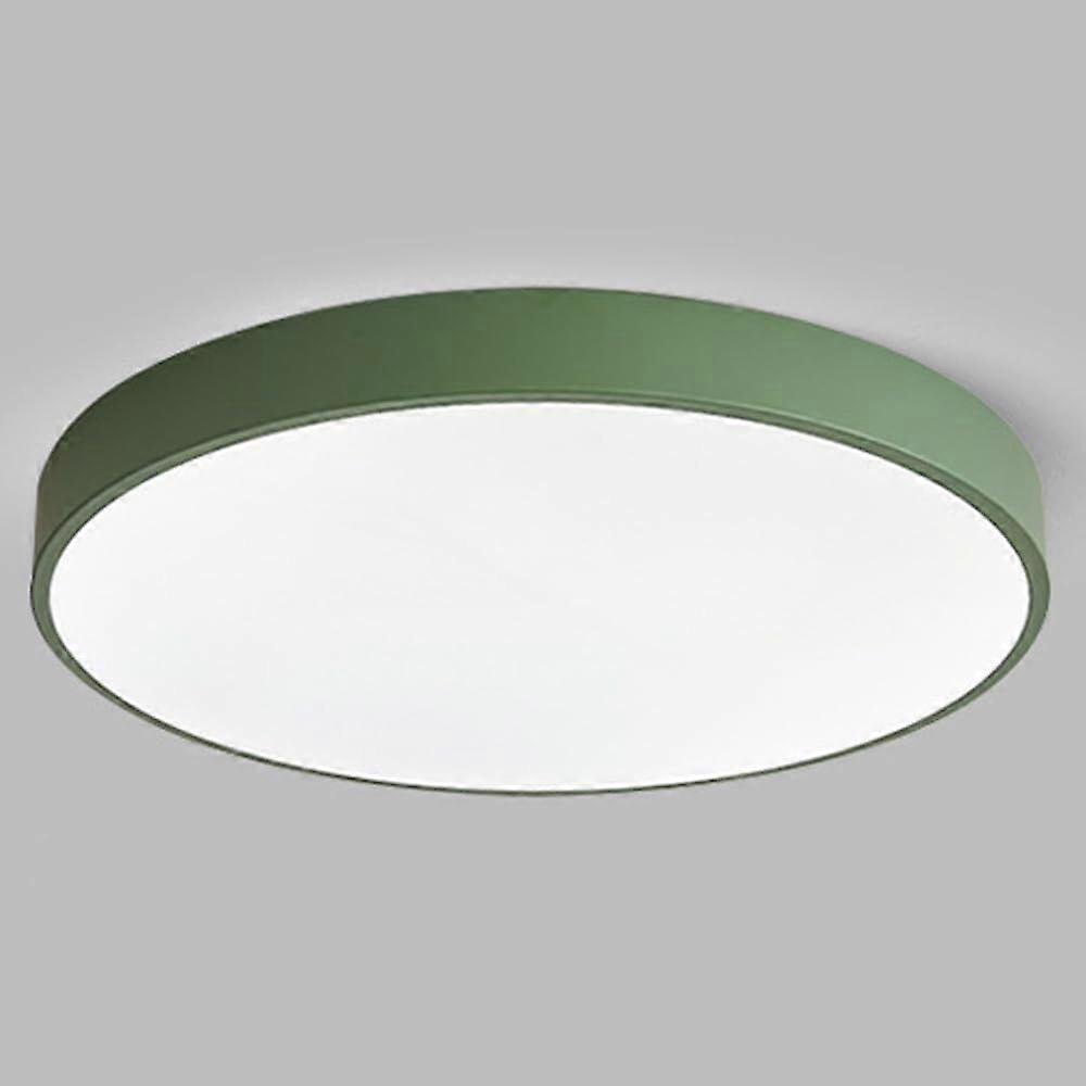 LED Ceiling Light Dimmable Modern Flush Mount 3000K6000K Remote Control UltraThin Green Fixture
