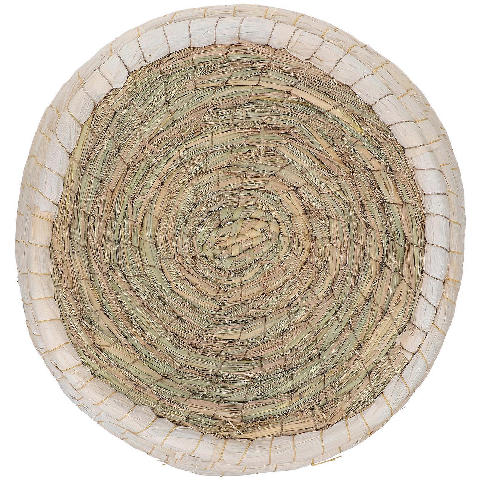 Hand Woven Grass Straw Bird Nest for Breeding Light Brown