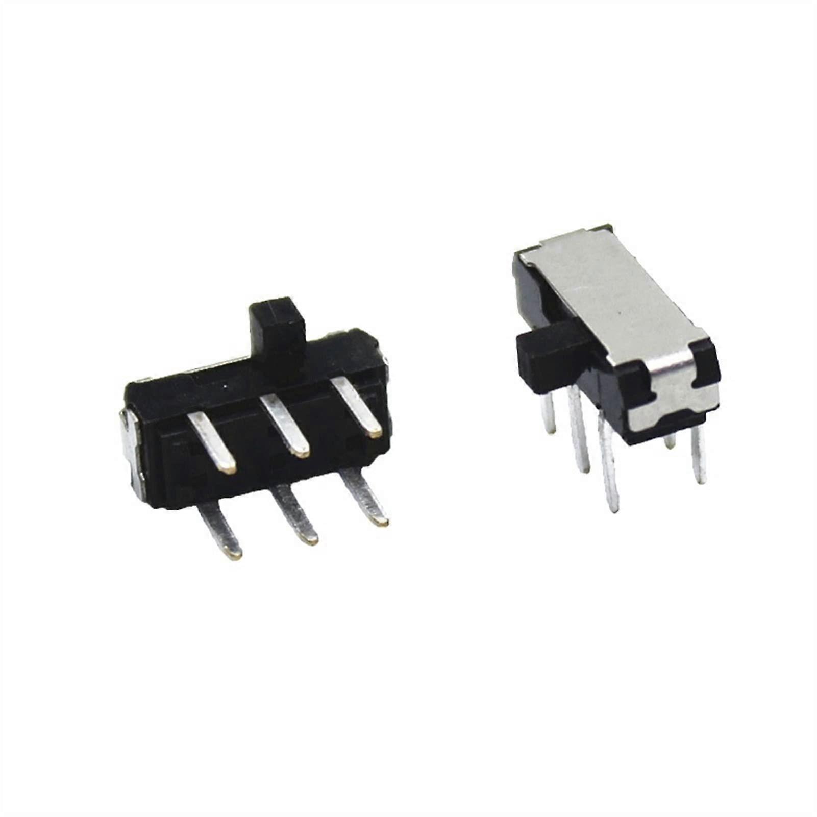 Tactile Switches Micro Switch 20PCS 6 Pin Black Side Mount Miniature Slide Toggle Switch 6 Foot Connector