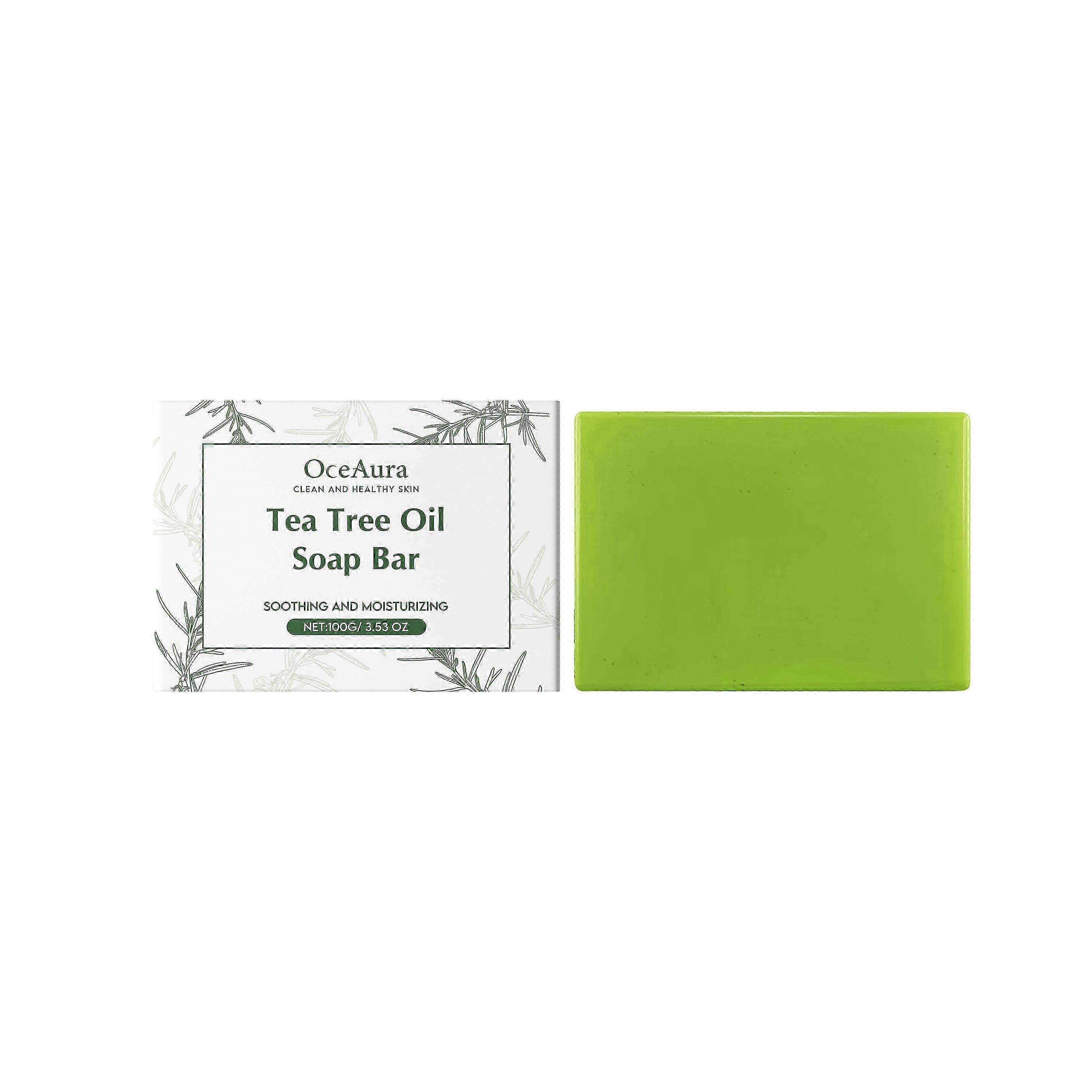Moisturizing Tea Tree & Shea Butter Cleansing Soap  Deep Clean, Oil Control, Gentle & Refreshing 100g