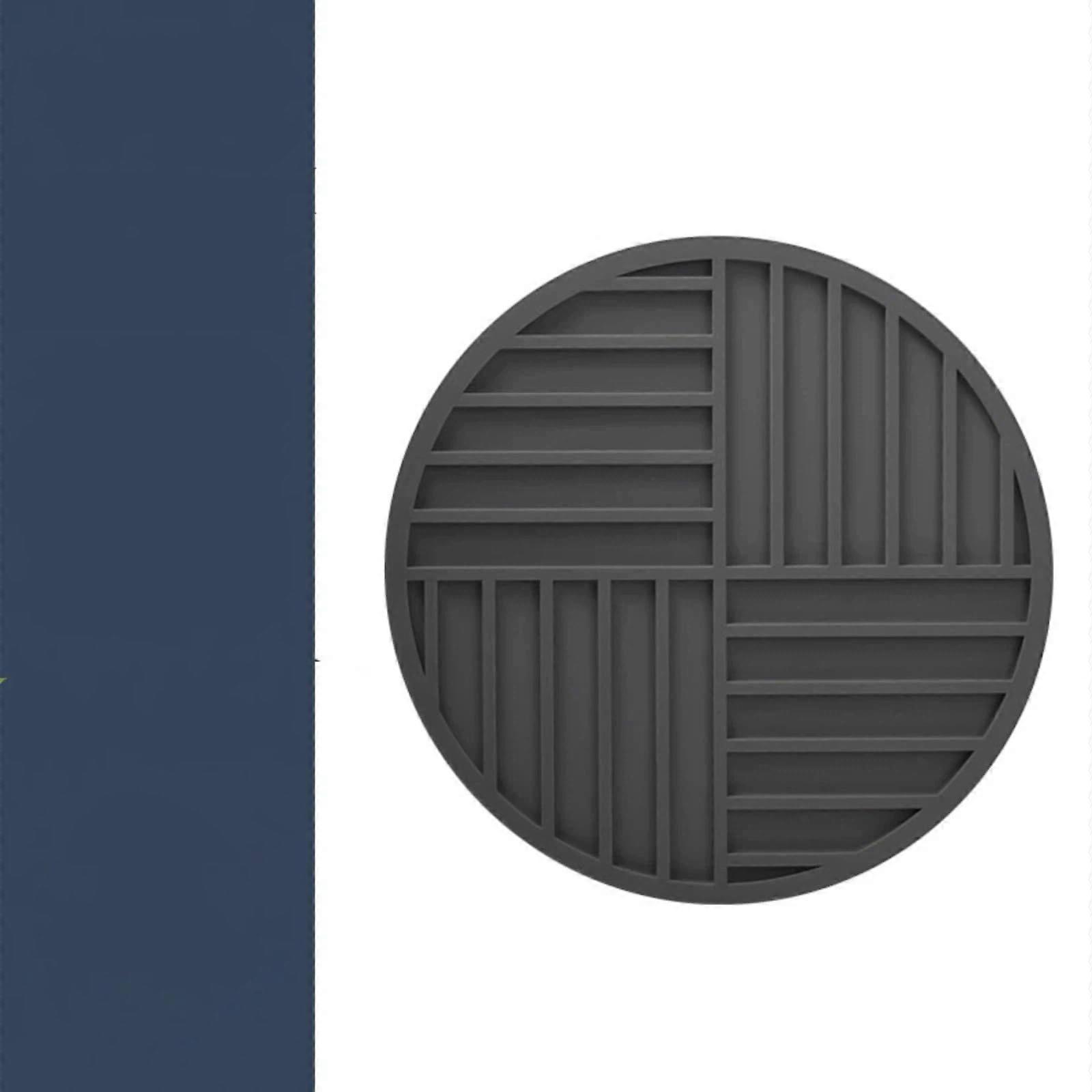 Silicone Heat Resistant Mat up to 240°C with Hollow Stripe Drainage, Platinum Silicone Table Protector