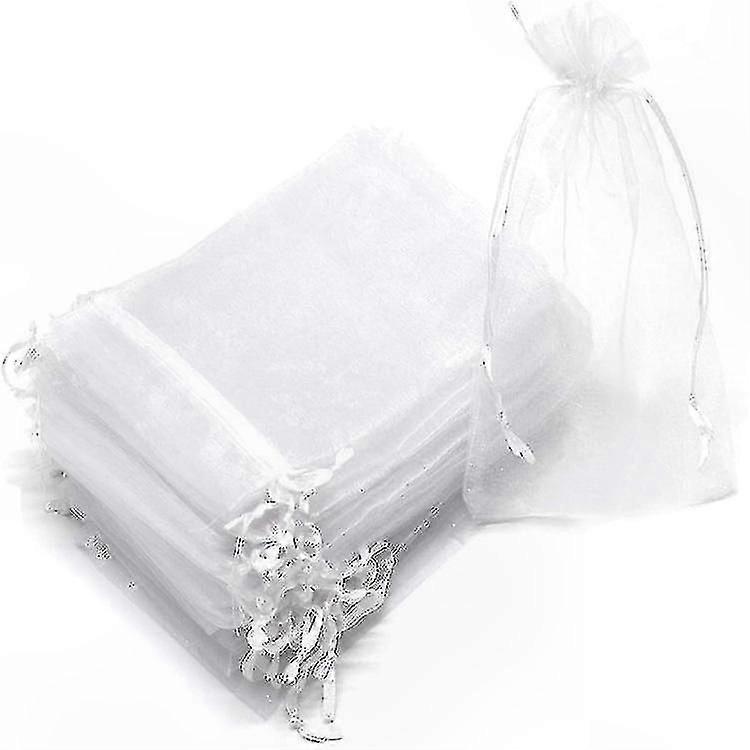 100 Pack Organza Drawstring Bags for Fruit Protection