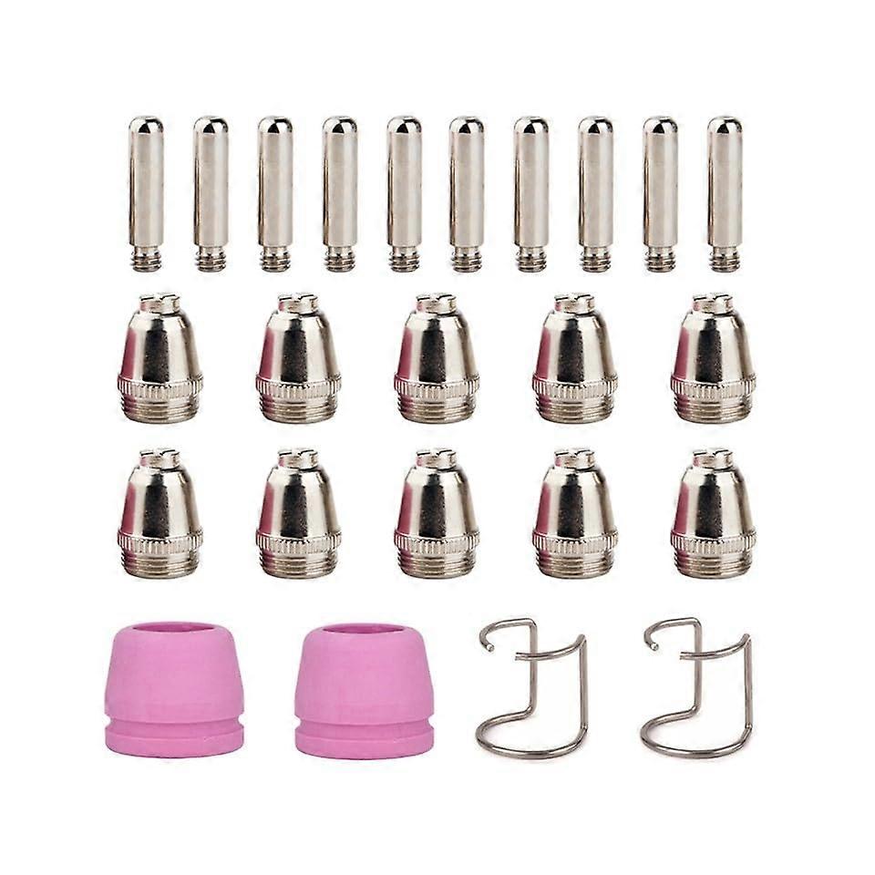Plasma Cutter Consumables Kit for VEVOR CUT50, 24pcs Tips and Electrodes Replacement Set