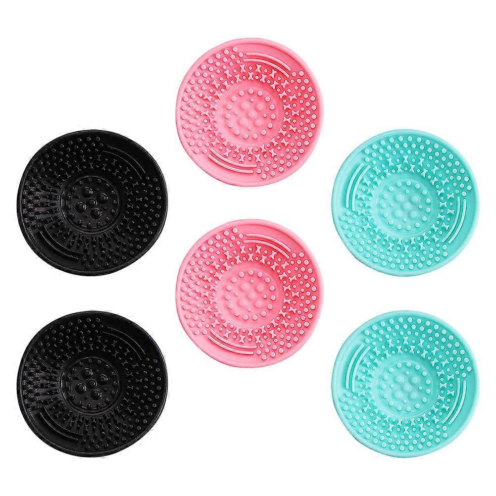 Makeup Brush Cleaner Silicone Cleaning Cups for Brush 6Pcs Assorted Color