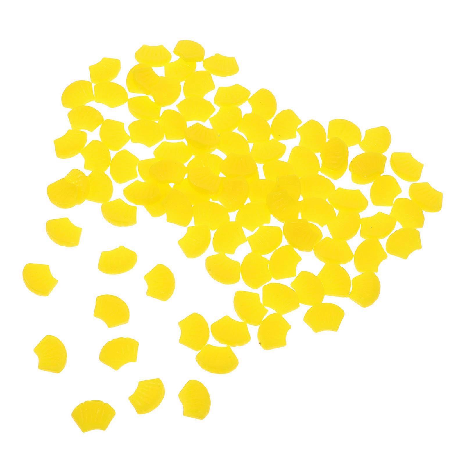 Miniature Artificial Pineapple Slices for Decor 100Pcs Realistic Props