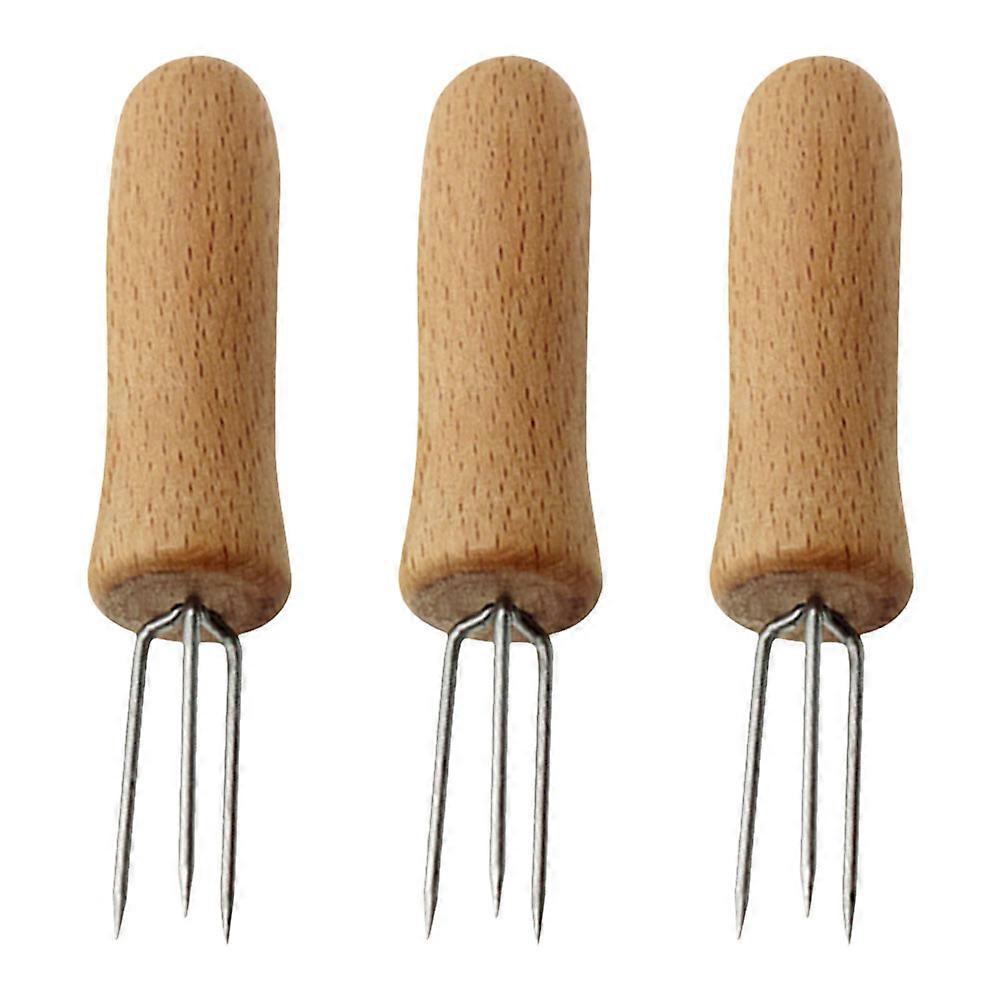 Fruit Picks Stainless Steel Corn Forks for Kitchen Use 3Pcs Pack