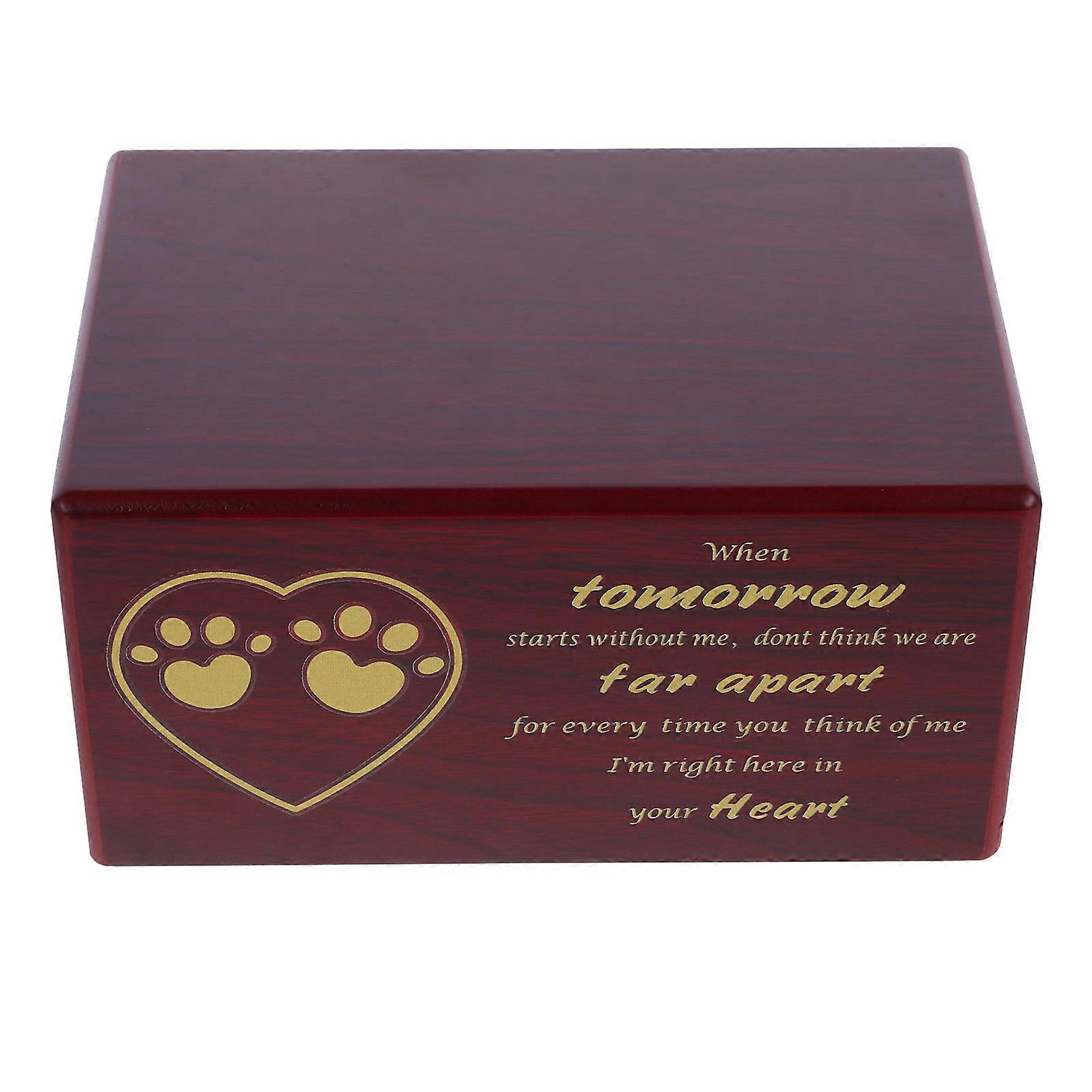 Memorial Urn Pet Ashes Keepsake Wooden Box for Secure Storage