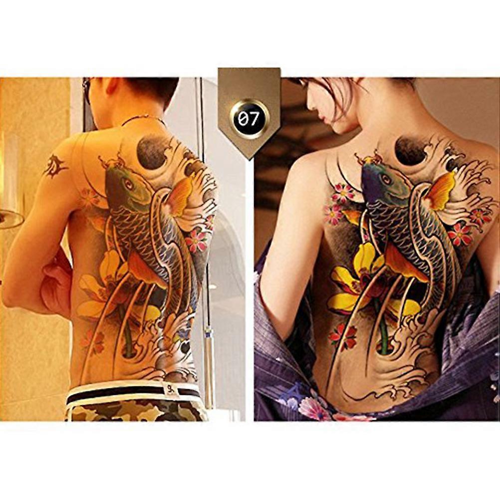 Temporary for Back Large Temporary Sticker 4 Sheets