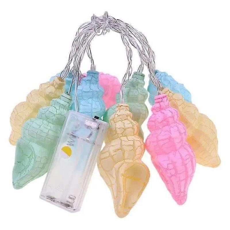 2m 10-LED Conch Shape Decorative String Light Home Party Ambient Night Lamp,Constant Light