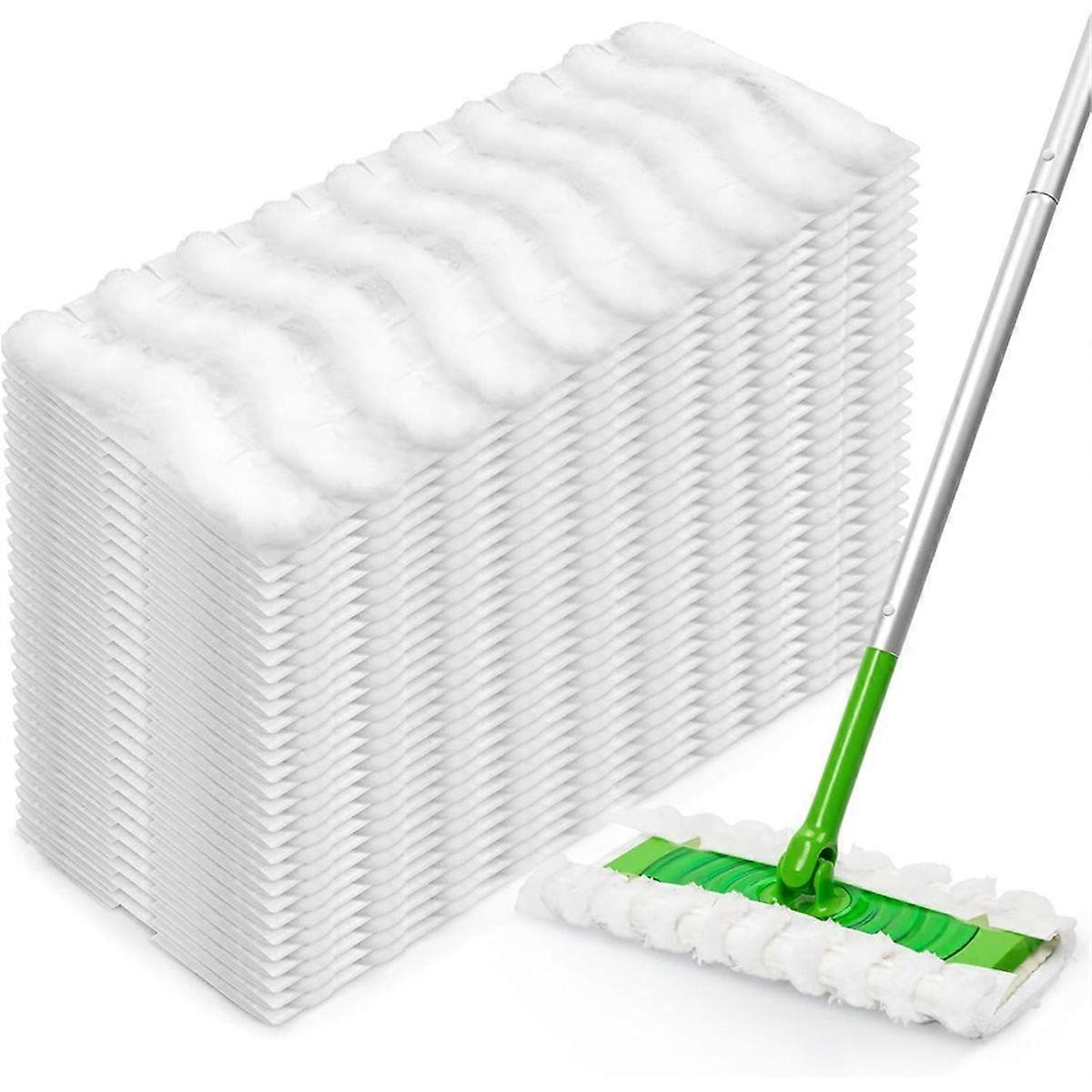 100pcs Dry Sweeping Cloths for Sweeper Mop,Heavy Duty Microfiber Duster Mop Pad Refills,Captures Dus