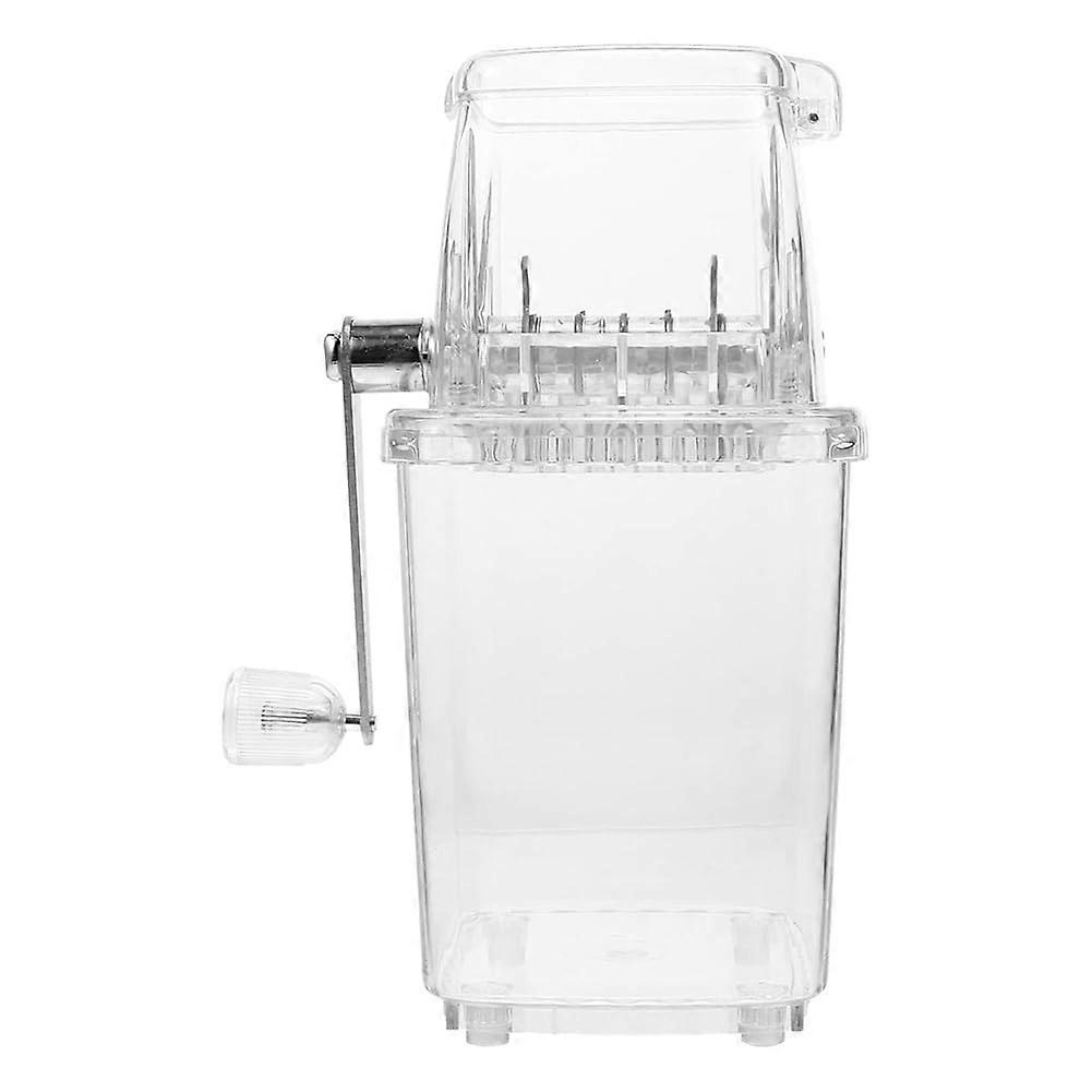 2L Manual Ice Crusher Machine for Snow Cones and Drinks Compact Easy Operation White
