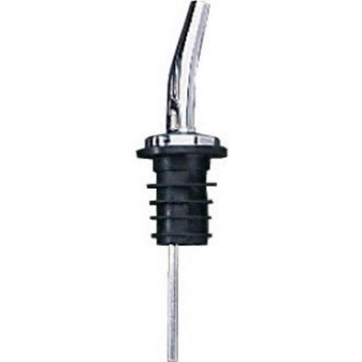 Wine Pourer with Fast Flow Chrome Tapered Bottle Spout and Secure Polycork Seal