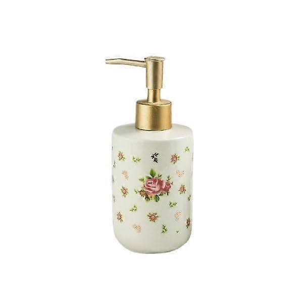 Ceramic Soap Dispenser with Pump Retro Style for Kitchen and Bathroom MultiLiquid Compatible