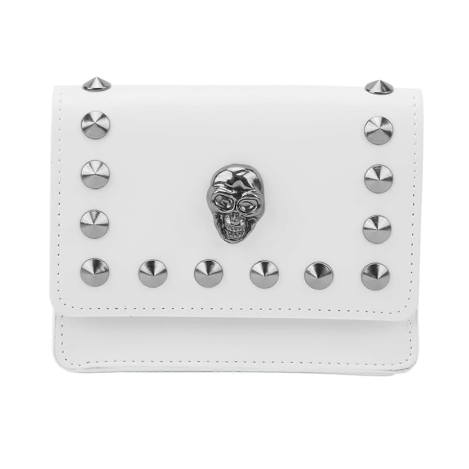 Waterproof Golf Rangefinder Case with Magnetic Closure, Universal Leather Holder, White