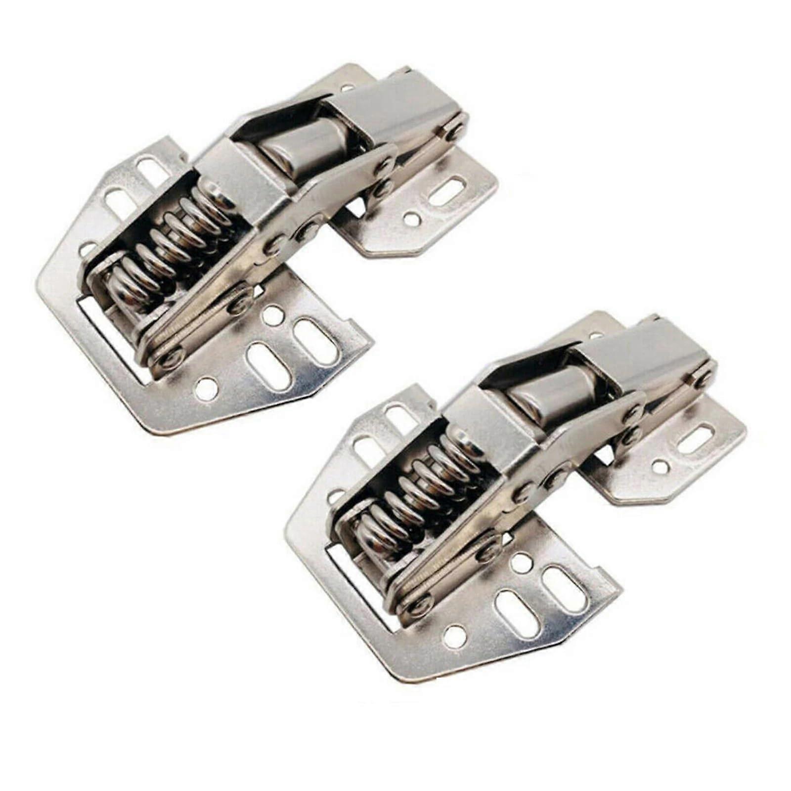 2pcs Soft Close Full Overlay Cabinet Hinges for Face Frame Kitchen Cupboard Doors Nickel Plated