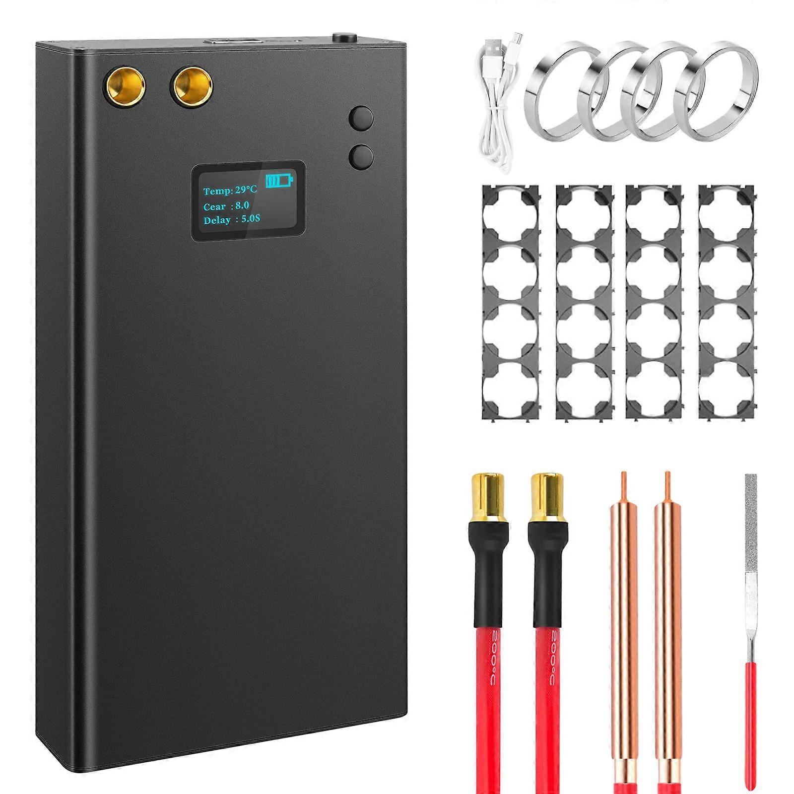 Spot Welder Kit with LCD Display, 11000mAh Battery, 80Level Power Control, Fast TypeC Charging