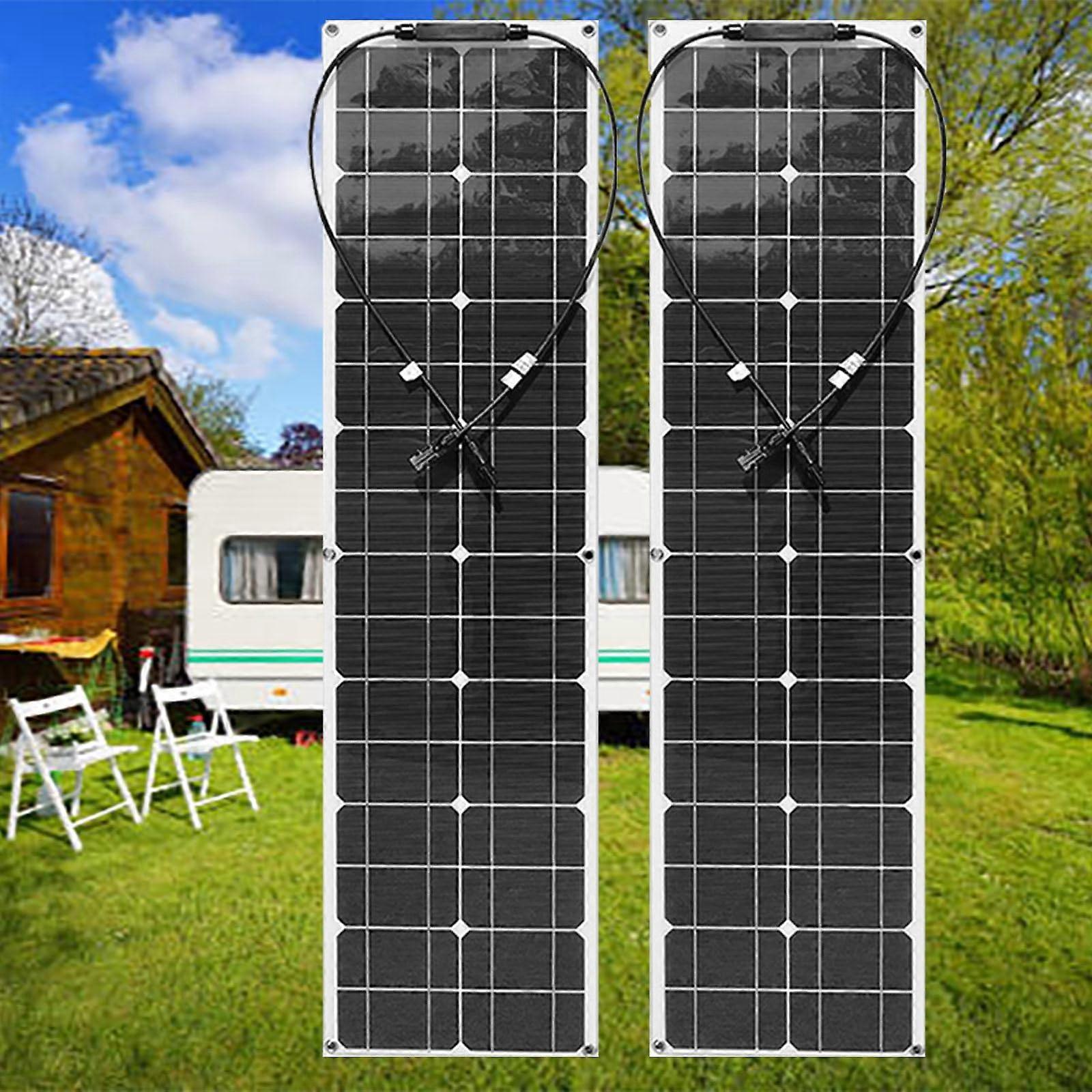 400W Flexible Solar Panel Kit with Monocrystalline Cells and 40A Controller for RV Boat Camping