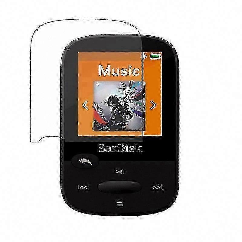 3-Layer Clear LCD Screen Protector for SanDisk Clip Sport Plus SDMX28 MP3 Player