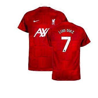 2023-2024 Liverpool Pre-Match Home Shirt (Red) (Luis Diaz 7)