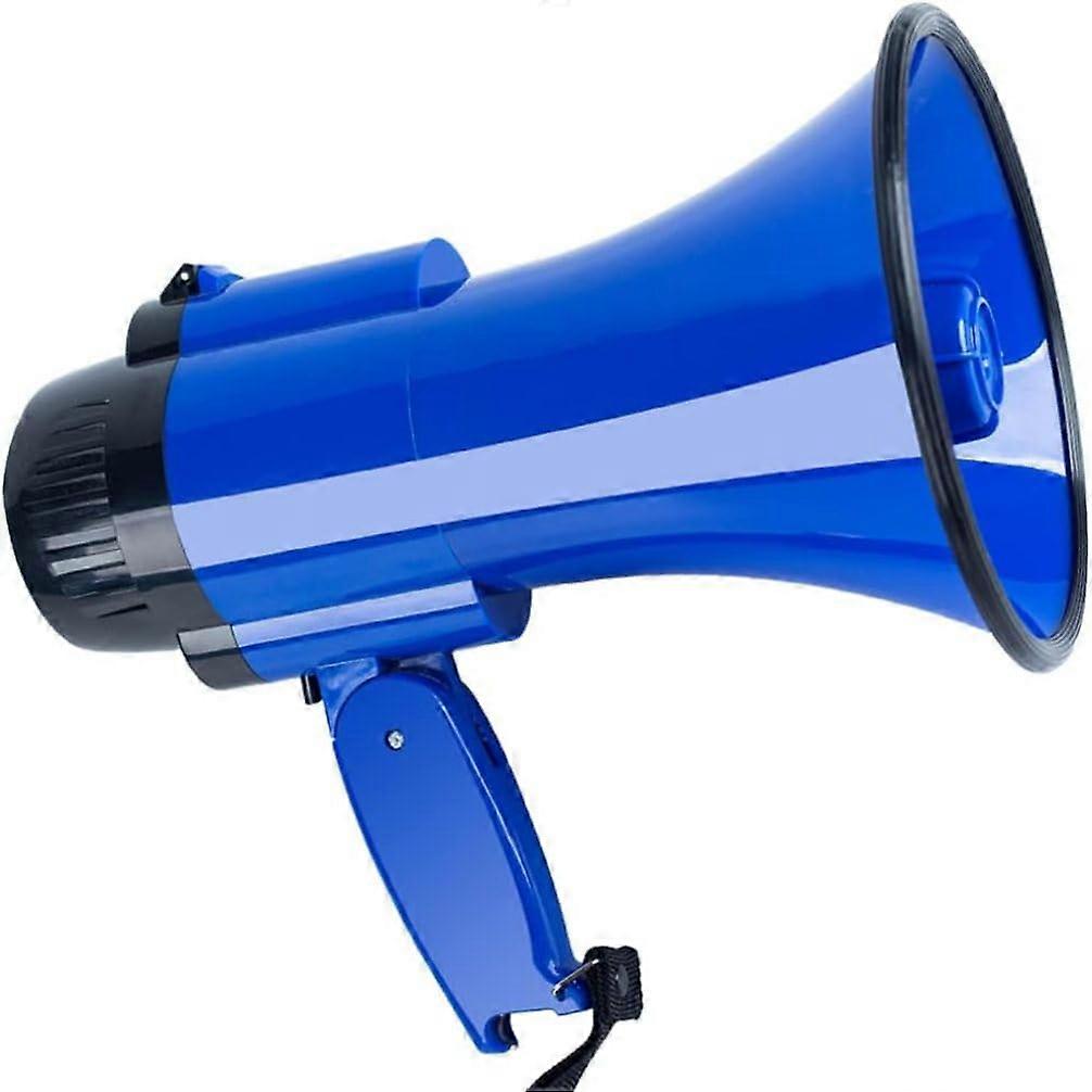 30 Watt Megaphone Speaker with Siren, 800ft Range, Volume Control and Strap for Cheerleading