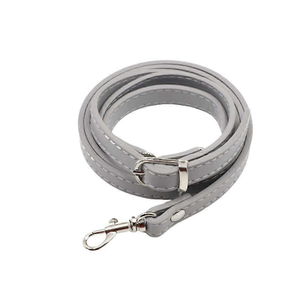 Leather Bag Strap Adjustable Shoulder Strap Replacement 120cm Grey with Durable Buckle Ends