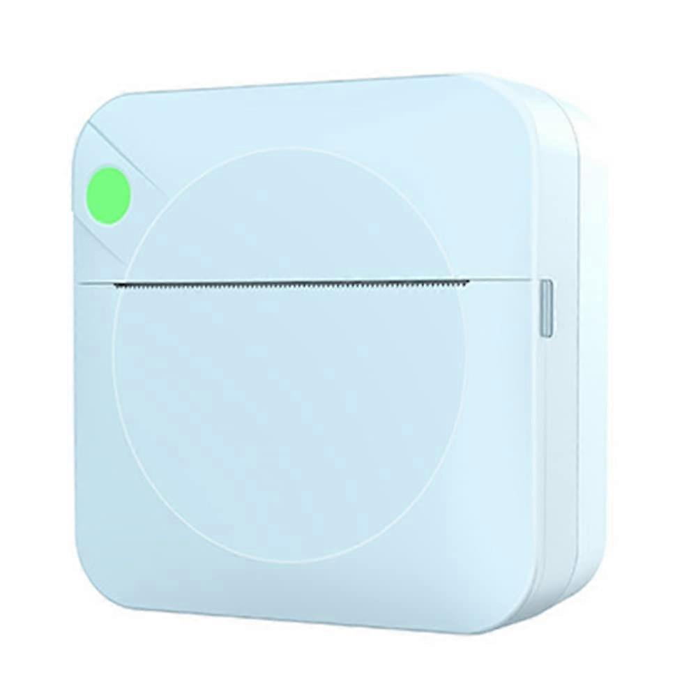 Portable Label Printer Bluetooth Thermal Mini Printer for Phone Student Photo and Barcode Printing Blue