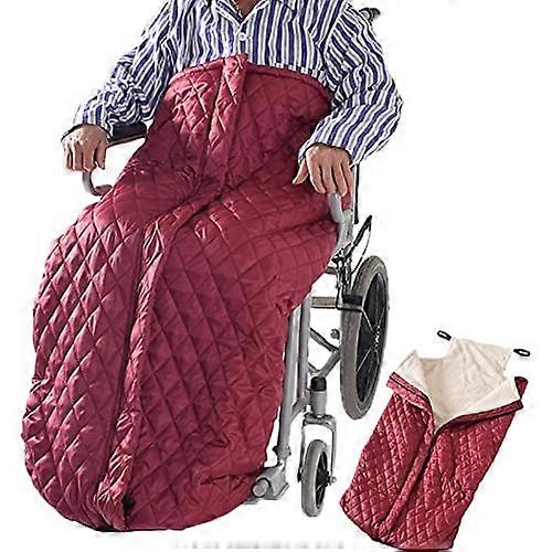 Wheelchair Blanket for Adults Windproof DoubleLayer Warm Shawl with Quick Zipper Closure