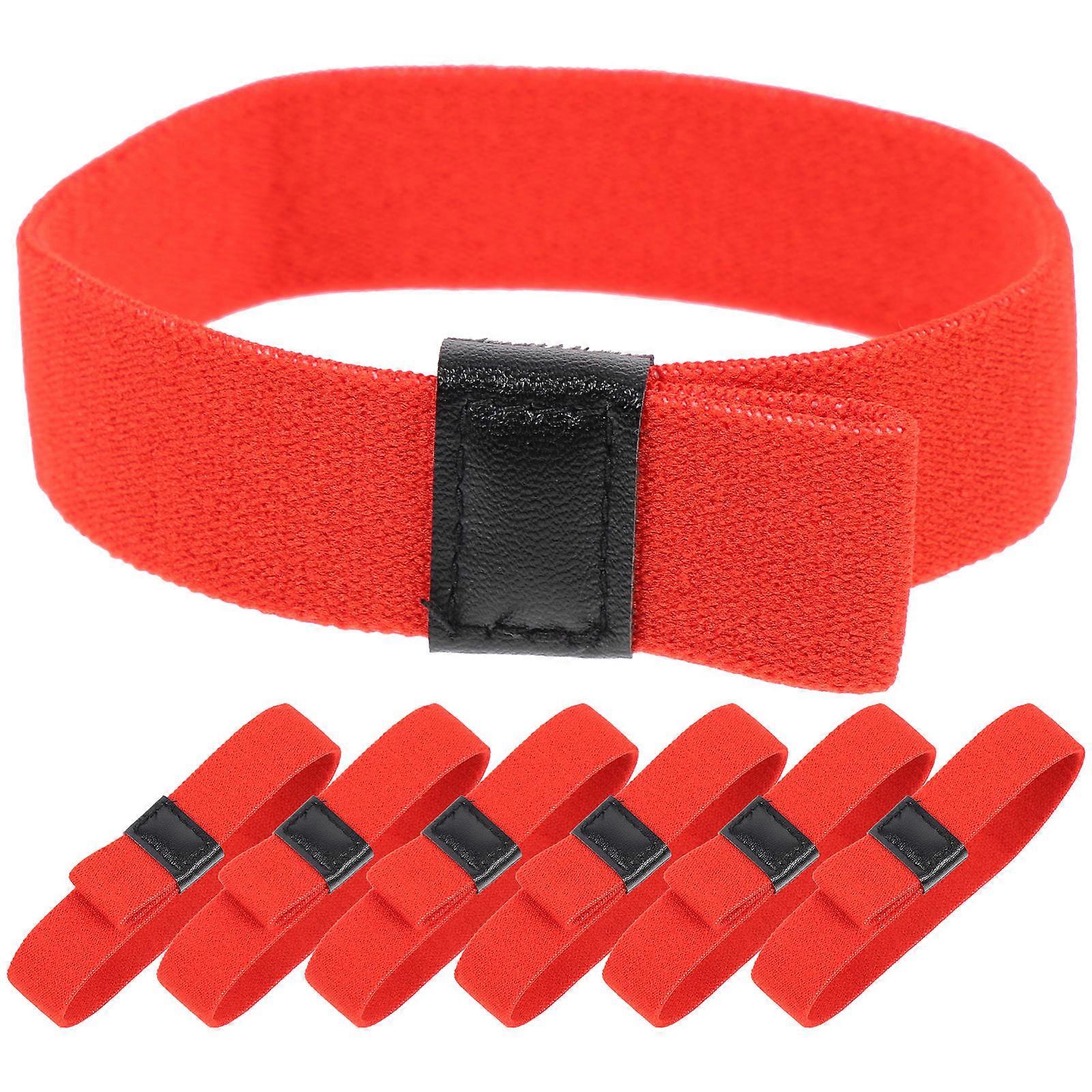 Reusable Bento Box Strap for Fixing 6Pcs Red Polyester Lunch Bands