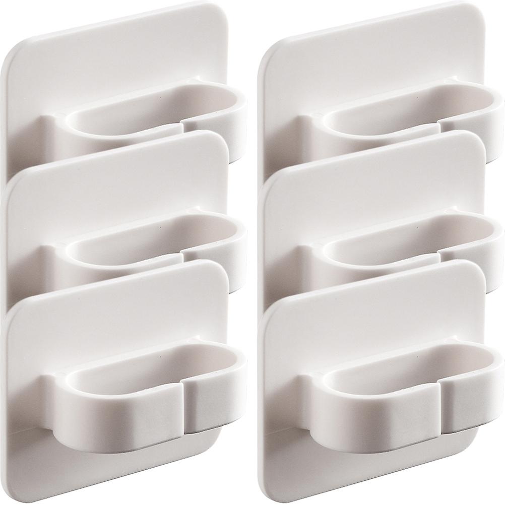 Wall Hooks Rain Umbrella Hanging Hook for Home Use 6Pcs White Plastic