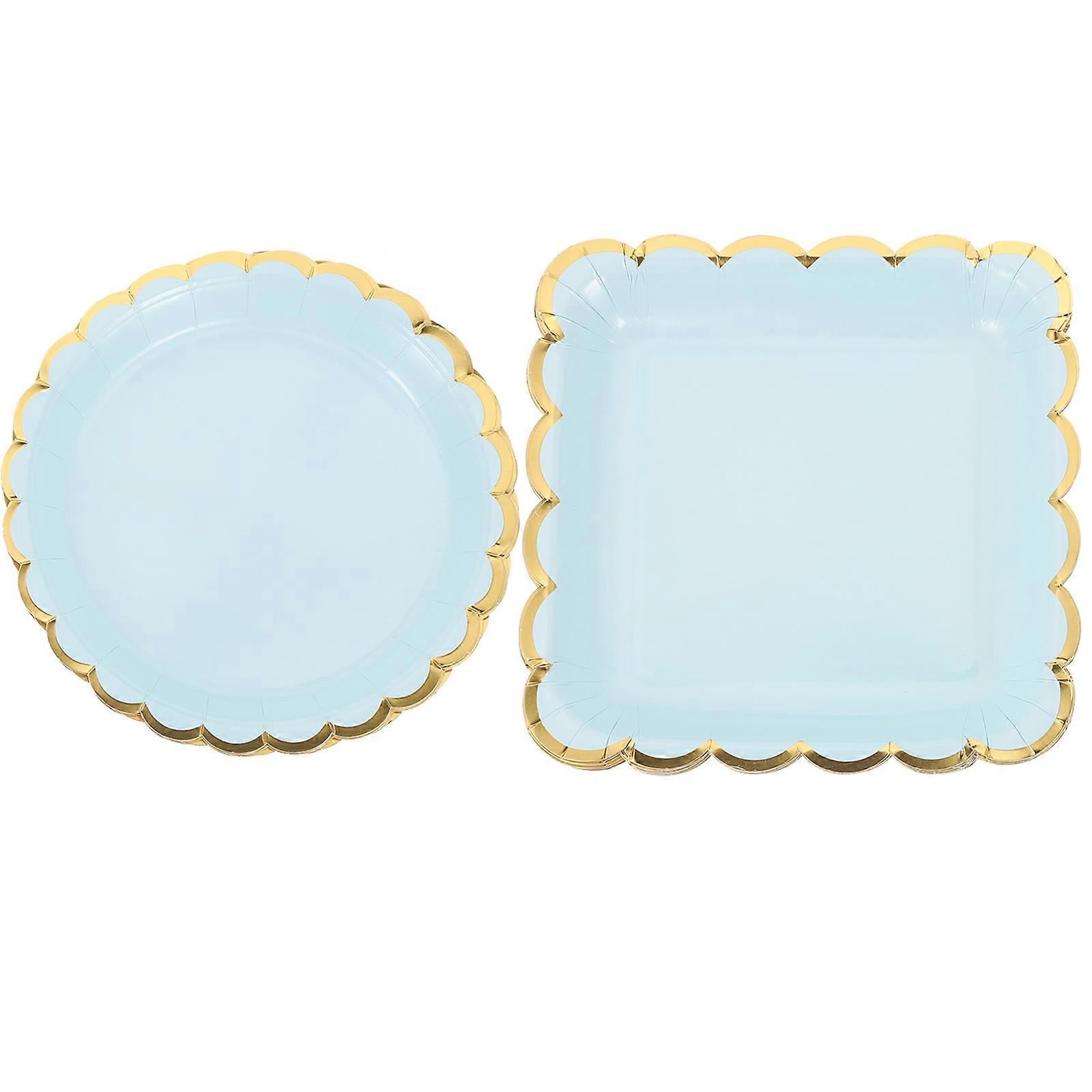 Party Paper for Serving 80Pcs Sky-Blue Color